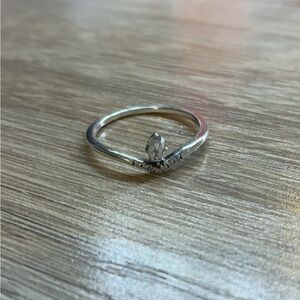 Pandora Ring with Clear Gemstone